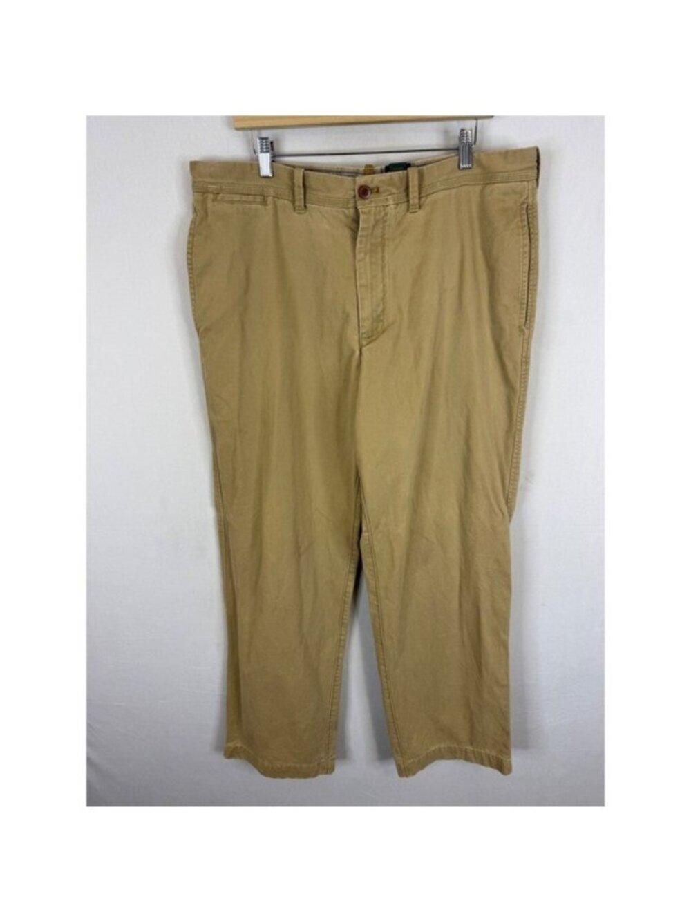 Timberland Mens Khaki Chino Pants Straight Leg Tan Cotton Blend 38x32